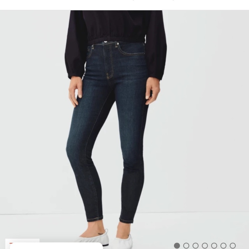 Everlane high rise skinny dark wash
